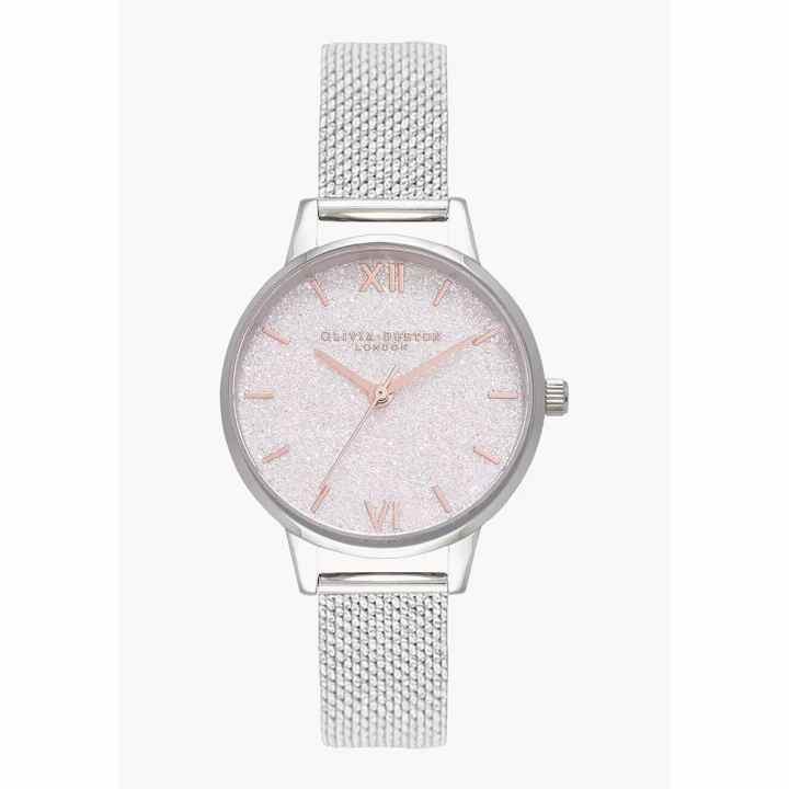 Olivia Burton Reloj analógico de cuarzo de acero inoxidable con cristal