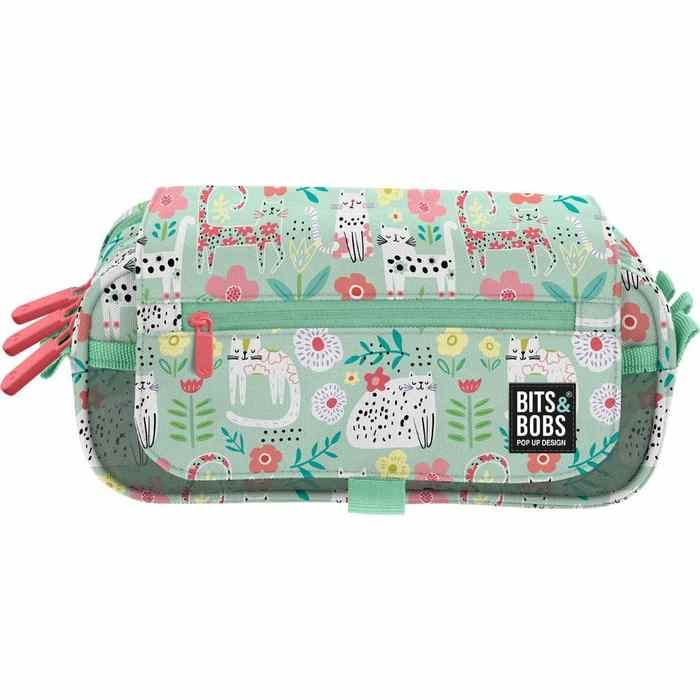 Grafoplás BitsBobs - Estuche Portatodo Triple con Solapa para Material Escolar. Extreme