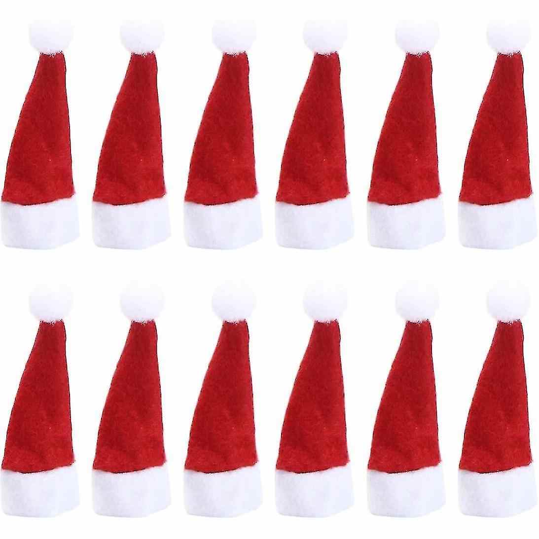 150 Pcs Christmas Lollipop Hats Mini Santa Hat Diy For Christmas Decor ...