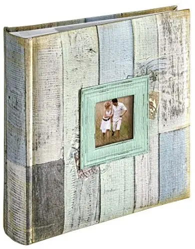 Hama Álbum de fotos en blancoCottage (álbum de fotos tradicional formato  22,5 x 22 cm, 100 páginas, para 200 fotos en formato 10 x 15 cm), color  azul