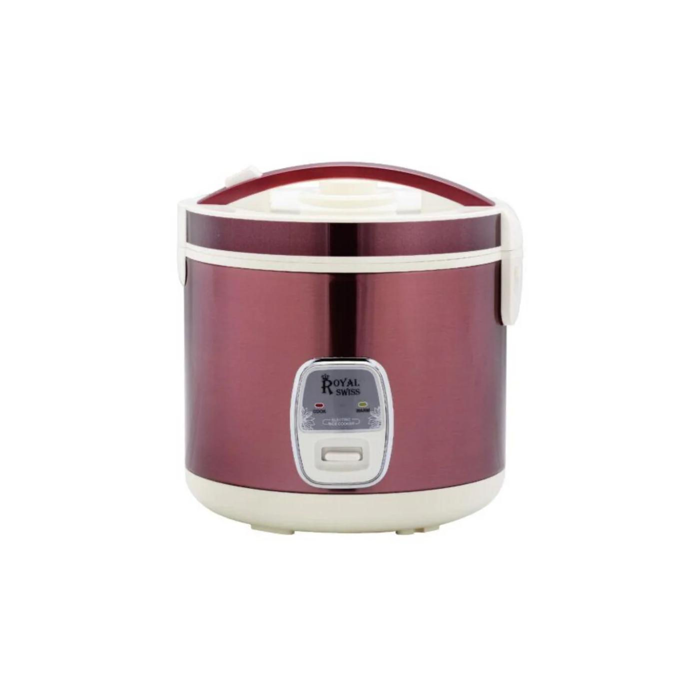 OLLA ARROCERA - ROYAL SWISS - RS-C018 - CAPACIDAD 2.8 L - COLOR ROJO - OLLA ELECTRICA