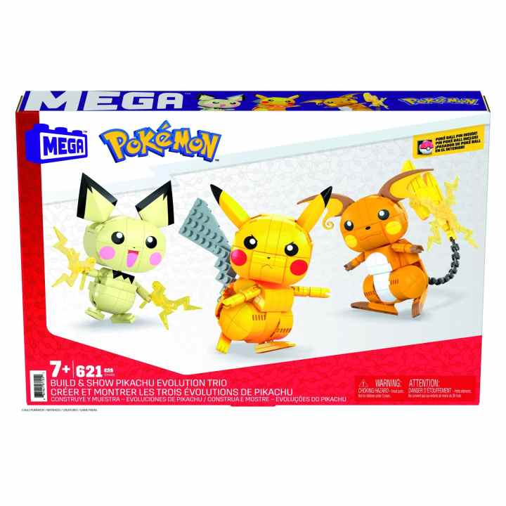 Pack de Evolução Pokémon - Pichu, Pikachu e Raichu - Select - Jazwares