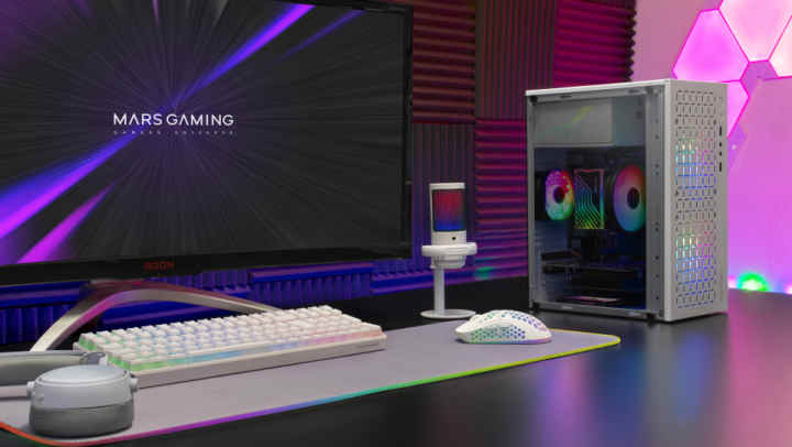 Mars Gaming MC-C Blanco Caja PC ATX Panel Frontal Metal-Mesh