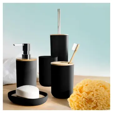 Setx4 accesorios baño ceramica base Bamboo