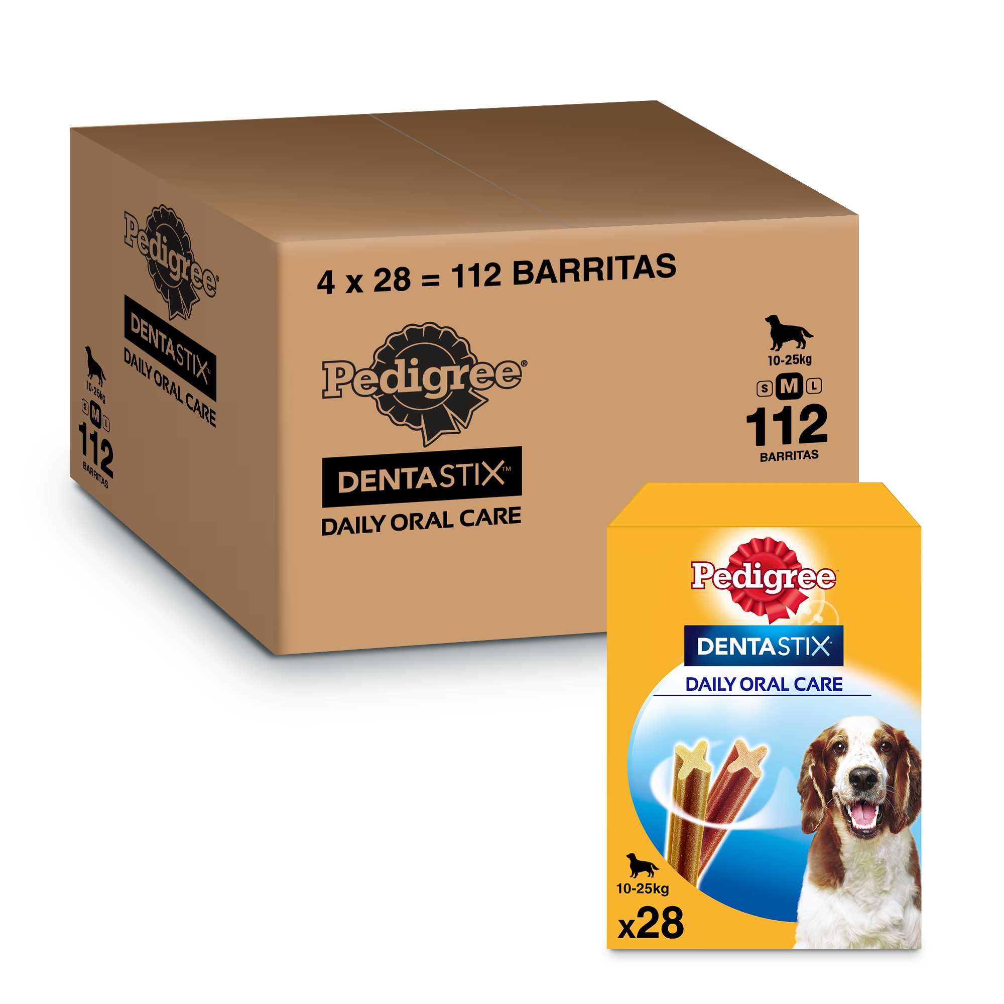 Pack de 112 barritas Dentastix de Pedigree para perros medianos por sólo 24,64€ ¡¡47% de descuento!!