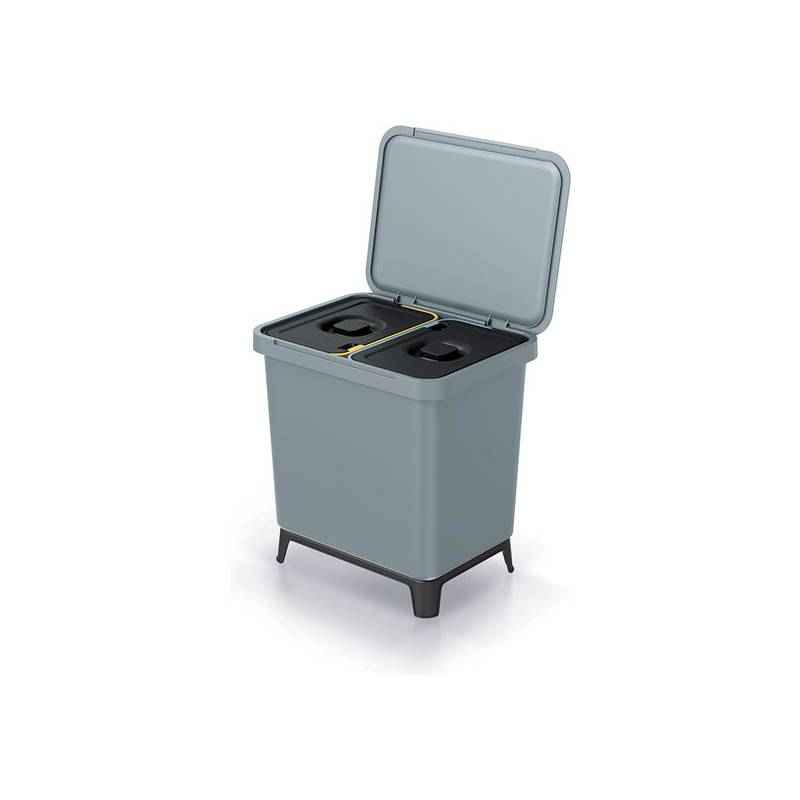Contenitore Raccolta Differenziata 3 Scomparti Classificatore Di Riciclaggio Grigio 3x10L Keden Bidone Riciclo 10 Litri