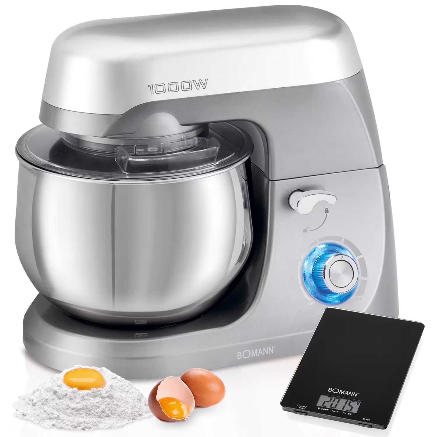 Bomann KM6009CB Robot amasador 1000 vatios Amasadora/batidora 5 litros Titan