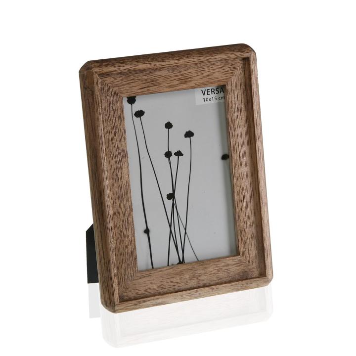 SESEAT Cornice Portafoto Rustica Marrone – 4 Pezzi In MDF Con Plexiglass HD, Formato 20x25 E 23x28, Da Tavolo O Parete