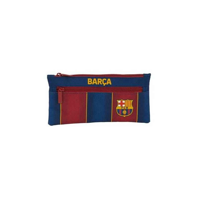 FC Barcelona Schultasche – Dreifach-Tasche Im Ball-Design, 22x12x3 Cm, Multicolor