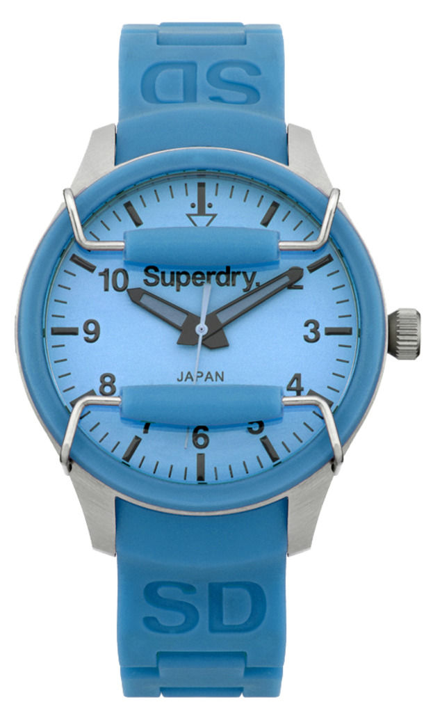 Superdry Orologio Uomo Quarzo SYG212NB – Cinturino In Silicone Verde, Vetro Minerale