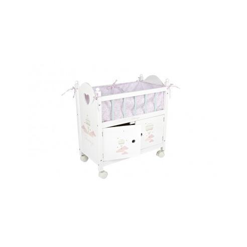 Cuna De Madera Nature Con Armario Y Carrusel – Juguete De Rol Para Niños +3 Años (50,5 X 27 X 54 Cm)