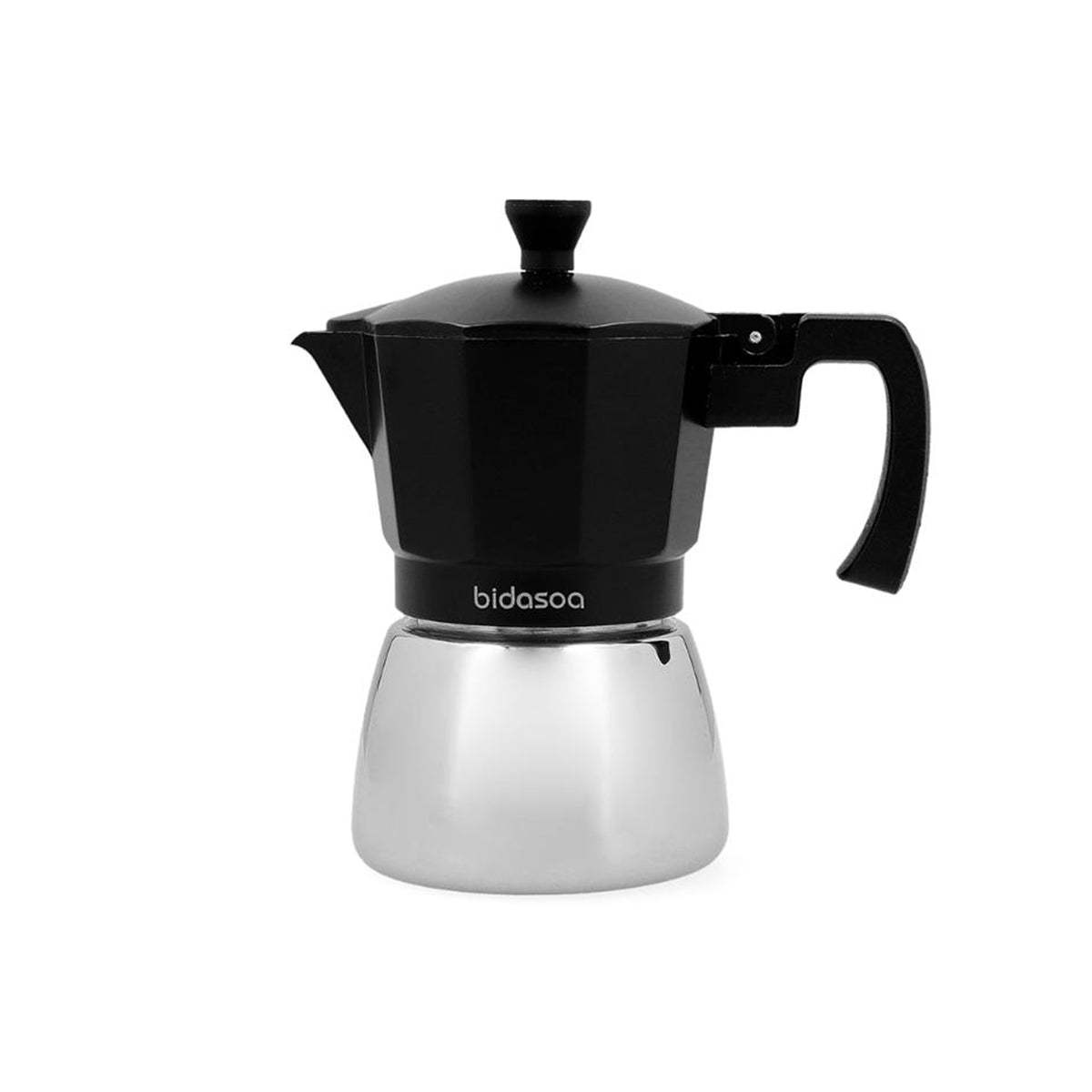 BIDASOA Kaffeemaschine Aus Alu-Stahl – Für Perfekten Italienischen Kaffee Auf Induktion, Gas & Mehr