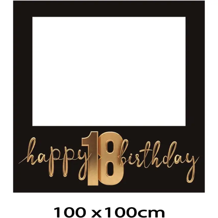 Oedim Photocall 18 Cumpleaños Eventos Cumpleaños o Celebraciones puntuales, Medidas 100x100cm, Ventana Troqueladas, Photocall Divertido