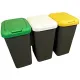 Set 3 Papeleras De Reciclaje De Plástico TONTARELLI 79 X 33 X 48 Cm - 7
