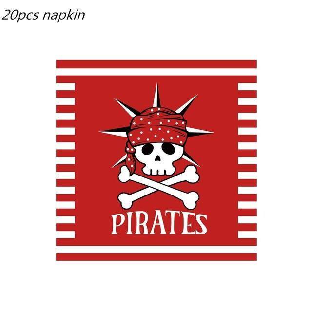Vajilla Fiesta Pirata Baker Ross - Pack 25 Piezas Para 8 Niños, Desechable