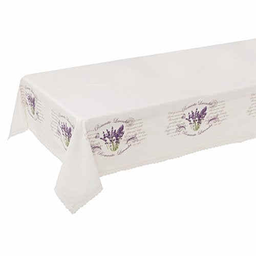 Mantel Lavanda Conejito Primavera Provenzal Pascua 140x140/180/240/300/360, 140x240