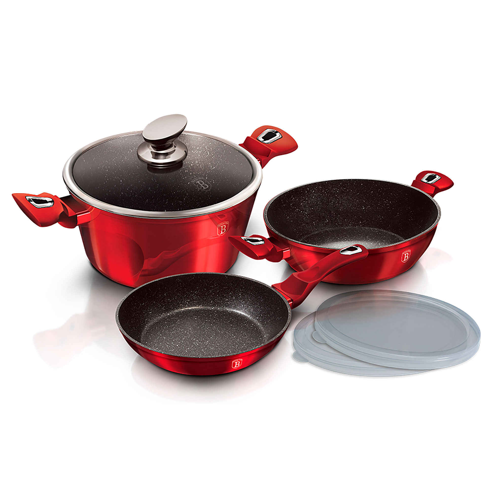 Berlinger haus burgundy bater a de cocina aluminio forjado