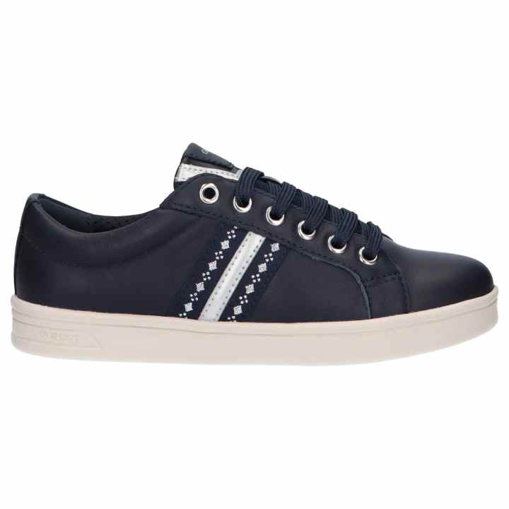 Scarpe Geox Per Bambina J024MH - White-Navy, Pelle, Traspiranti - Foto 8