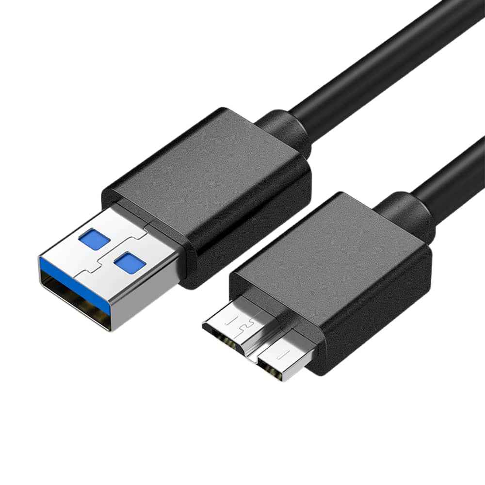 Cable USB 3.0 micro B macho 0.50 M Negro | Miravia
