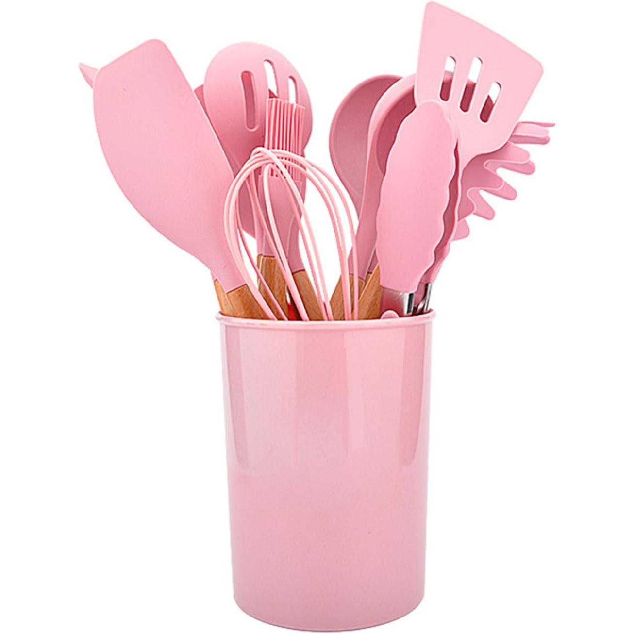 MARCA SHIRO - MODELO SH P8812 -  Juego de utensilios de cocina de silicona de 12 piezas -  antiadherentes  - de grado alimenticio - color BLANCO- VERDE OSCURO - VERDE CLARO - NEGRO - GRIS - ROJO -ROSA