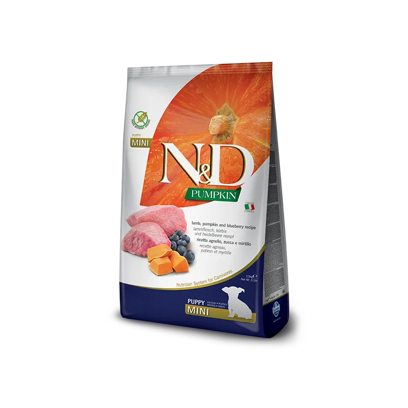 N&D Pumpkin Lam & Blauwe Bes Mini Hondenvoer