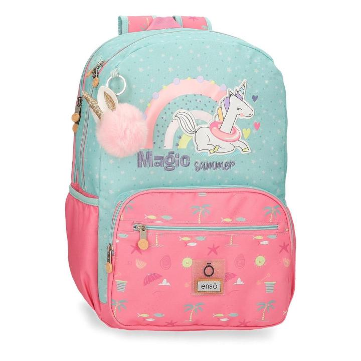 Mochila Portátil Enso Fleur 15.6 Pulgadas - Multicolor, Poliéster, Para Viaje Y Escuela