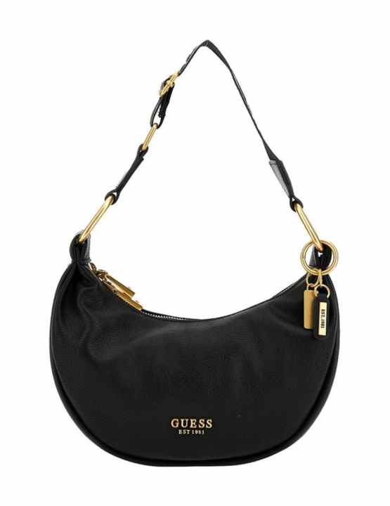 Monedero Guess Keyring negro redondo para mujer