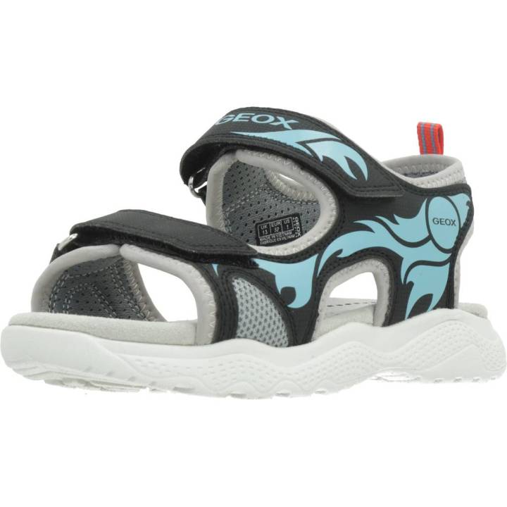 Geox J Sandal Splush Boy – Sandalias Transpirables Para Niños Con Suela Antihuellas Y Triple Velcro