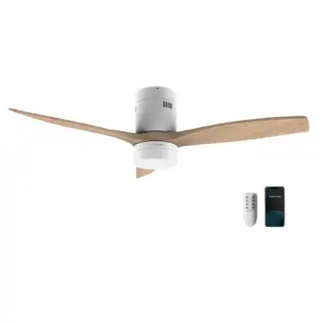 Ventilador de techo reversible con 50 W de potencia y 81 cm de color blanco  y madera EnergySilence Aero 350 Cecotec