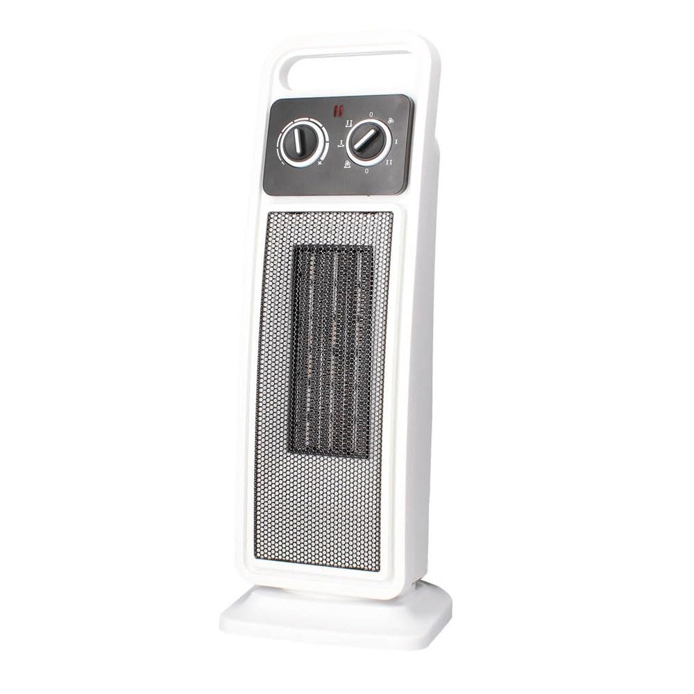 Termoventilador Ceramico Ptc Vertical Brasil 2000w Blanco 2pot. Oscilant.antivuelco.termost.50,7x19x18,3cm