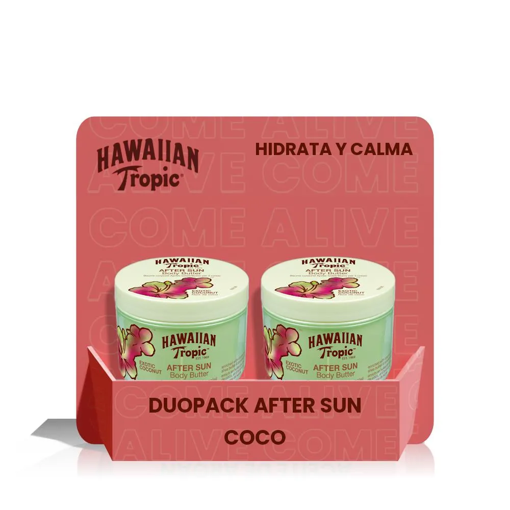 HAWAIIAN TROPIC-Duopack After Sun Body Butter Exotic Coconut, 200 ml - 2 unidades - 1
