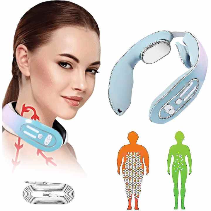 Ultrasonic Portable Lymphatic Soothing Body Shaping Neck Instrument, Ems  Neck Acupoints Lymphvity Massager Device