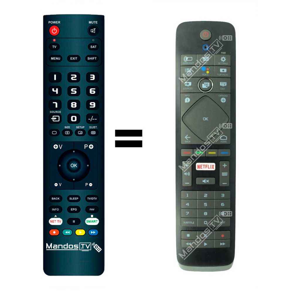 Télécommande De Remplacement Pour TV Philips 50PUS6753/12 50PUS7303 - Neuf