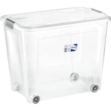 Caja Organizadora Plastica Traslucida 82 Lts (60 X40 X35 Cm)
