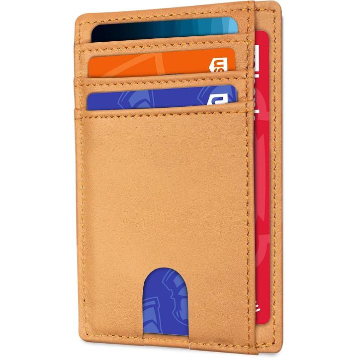 Borgasets Cartera Delgada Para Hombres Y Mujeres, Minimalista, Bolsillo Frontal De Viaje