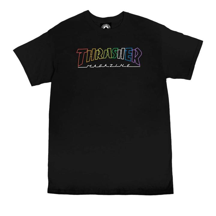 Polera Con Capucha Thrasher Outlined Gray/White – 4bidden Skateshop