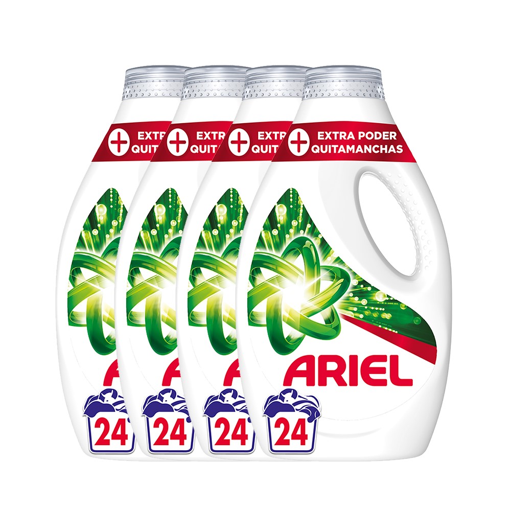 Pack de 4 botellas de detergente líquido Ariel Original por sólo 29,99€ ¡¡40% de descuento!!