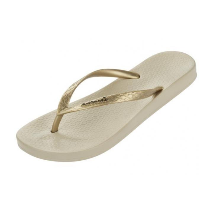 Ipanema Anatomica Tan Fem – Chanclas De Mujer En Dorado, Talla 43 EU (Brasil), Plantilla Anatómica, Flexibles Y Ligeras