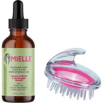 Mielle Organics Aceite para el cabello y cuero cabelludo y menta de romero  y mascarilla para el cabello