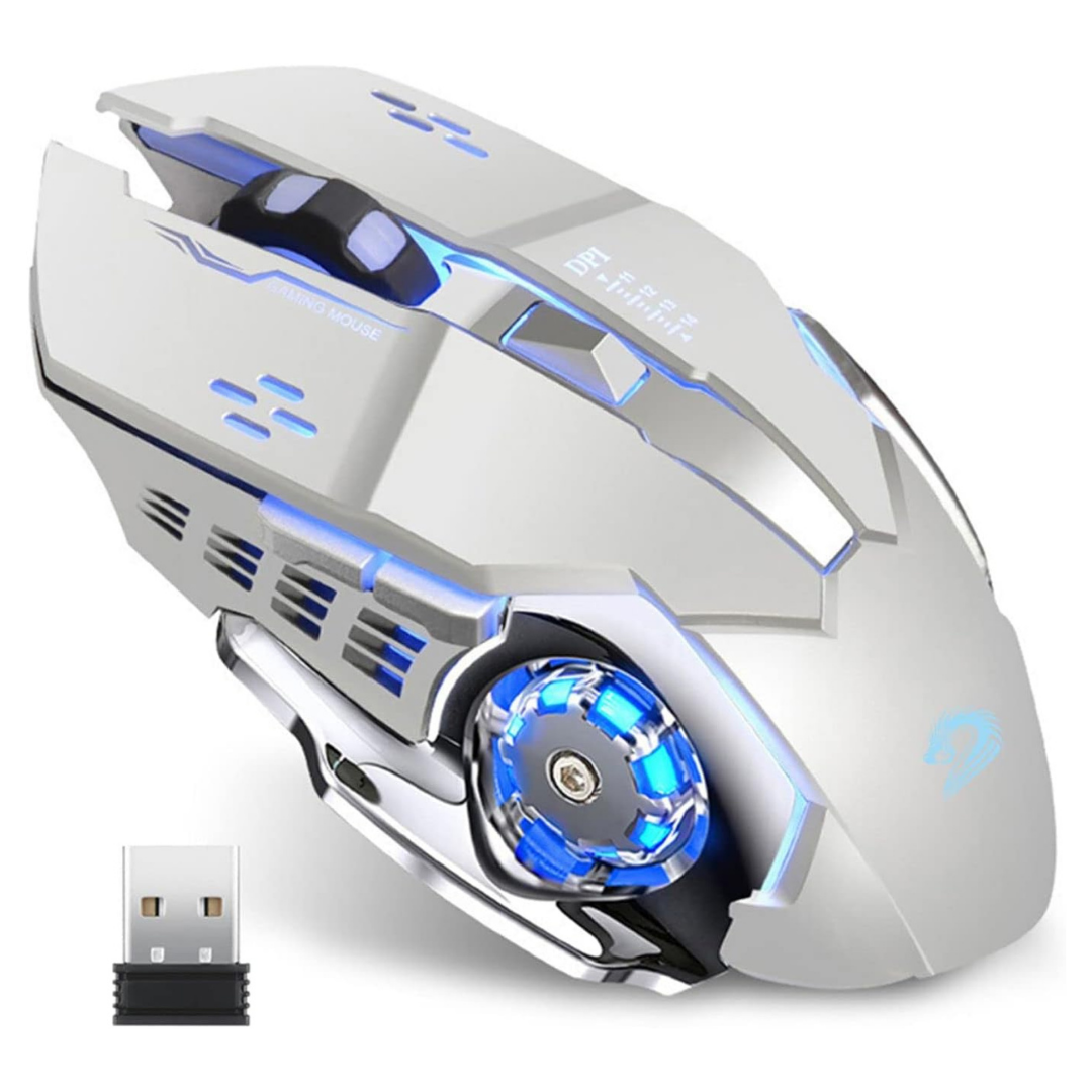 Ratón Gaming Inalámbrico Mars Gaming MMW3W Batería recargable Hasta 3200  DPI Blanco