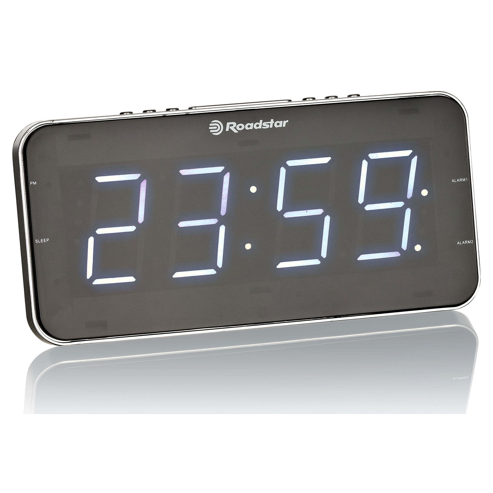 Roadstar CLR2615 Radio Reloj Despertador Digital PLL FM 2 Alarmas