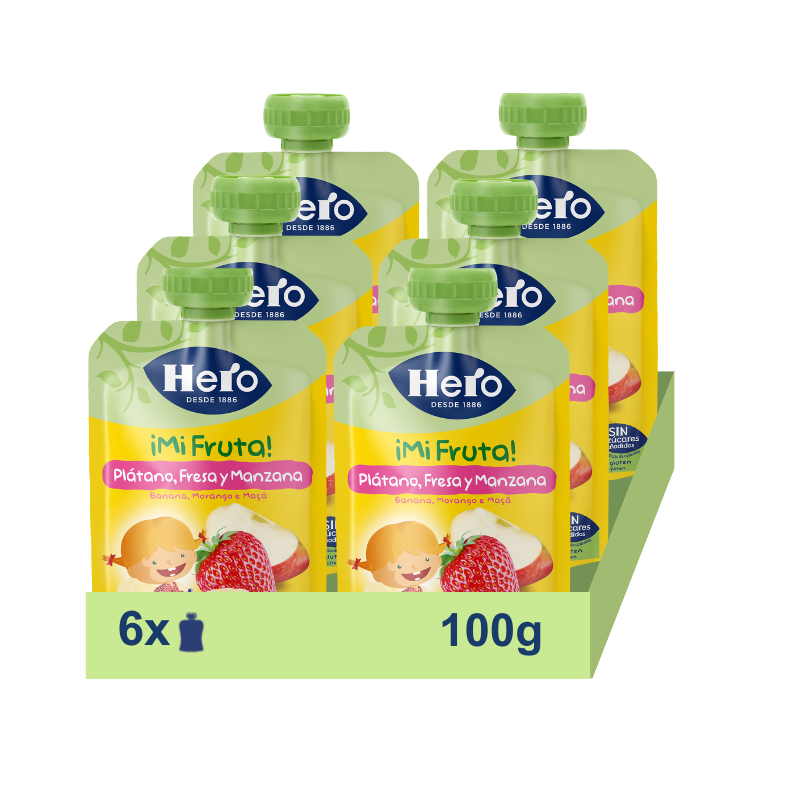 Hero Solo Bolsita Eco Plátano, Pera y Naranja 100g, hero solo