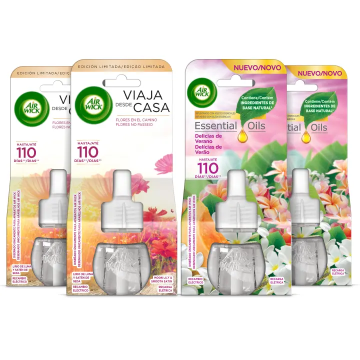 Air Wick Essential Mist Ambientador Difusor Aceites Esenciales Aroma A Rosa  Calmante Pack 1 Aparato Y 2 Recambios