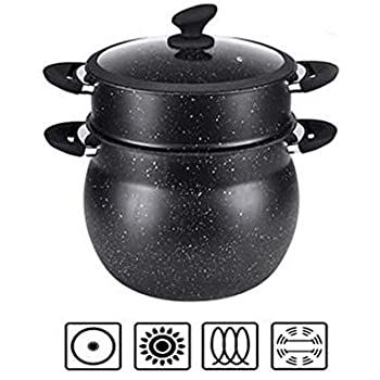 Ollas - 9 L - Cous Cous Con Recubrimiento De Piedra - 9 LITROS - SHIRO - OLLA CUSCUSERA - VAPORIZADOR - CUSCÚS - APTA INDUCCION