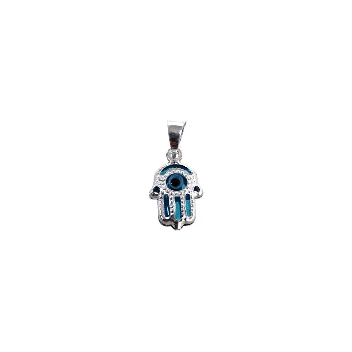 Colgante De Plata De Ley 925 - Mano Puño Higa Rojo, Tamaño 15mm, Unisex Y Con Estuche