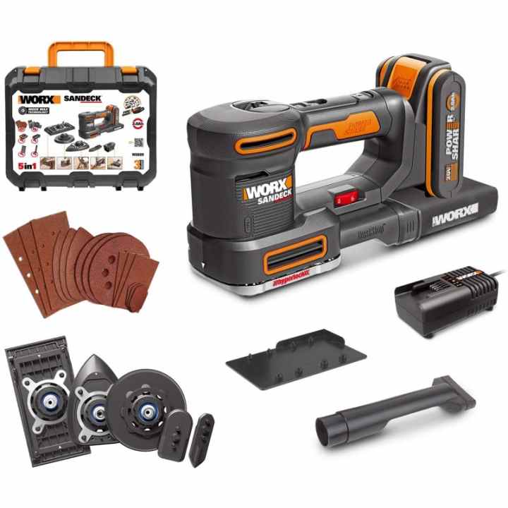 AMOLADORA WORX WX813 (115MM 1BAT 4AH 20V +CARGADOR)