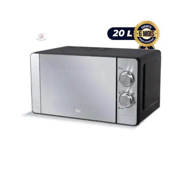 MICROONDAS - ROYAL SWISS - CAPACIDAD 20 L - DISEÑO ESPEJO - FUNCION DESCONGELAR - 6 NIVELES DE POTENCIA - TEMPORIZADOR - PLATO 24.5 CM - 700W