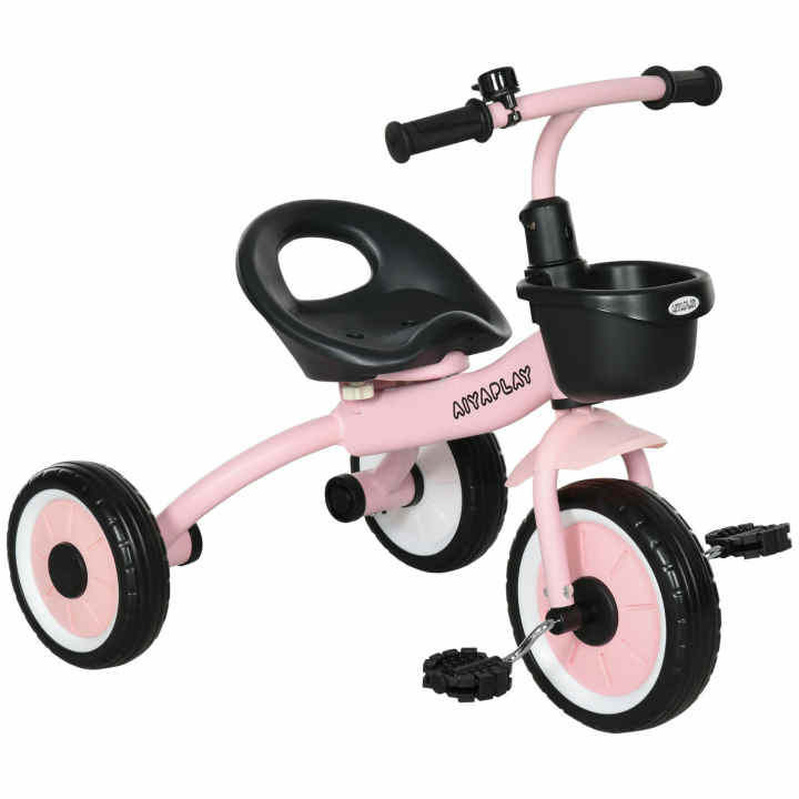 Triciclo para bebés | Barra de empuje y bicicleta de bebé resistente con  ruedas de EVA | Triciclo de juego para niños pequeños y preescolares | 2-5