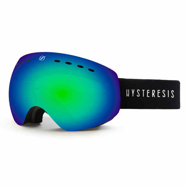 Hysteresis Magnet Extreme, Gafas de esquí y snowboard con lentes esféricas  Magnéticas intercambiables con 2 lentes incluidas, Marco Negro, Lente  Verde, Cinta color Azul