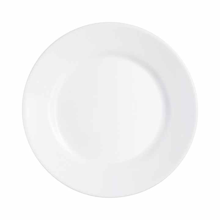 Plato Llano de Vidrio LUMINARC 24,5 cm - Blanco